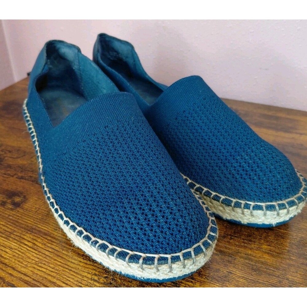 Cole Haan Pinch Maine Classic Espadrilles Women 9.5B Navy Knit Slip On W14241